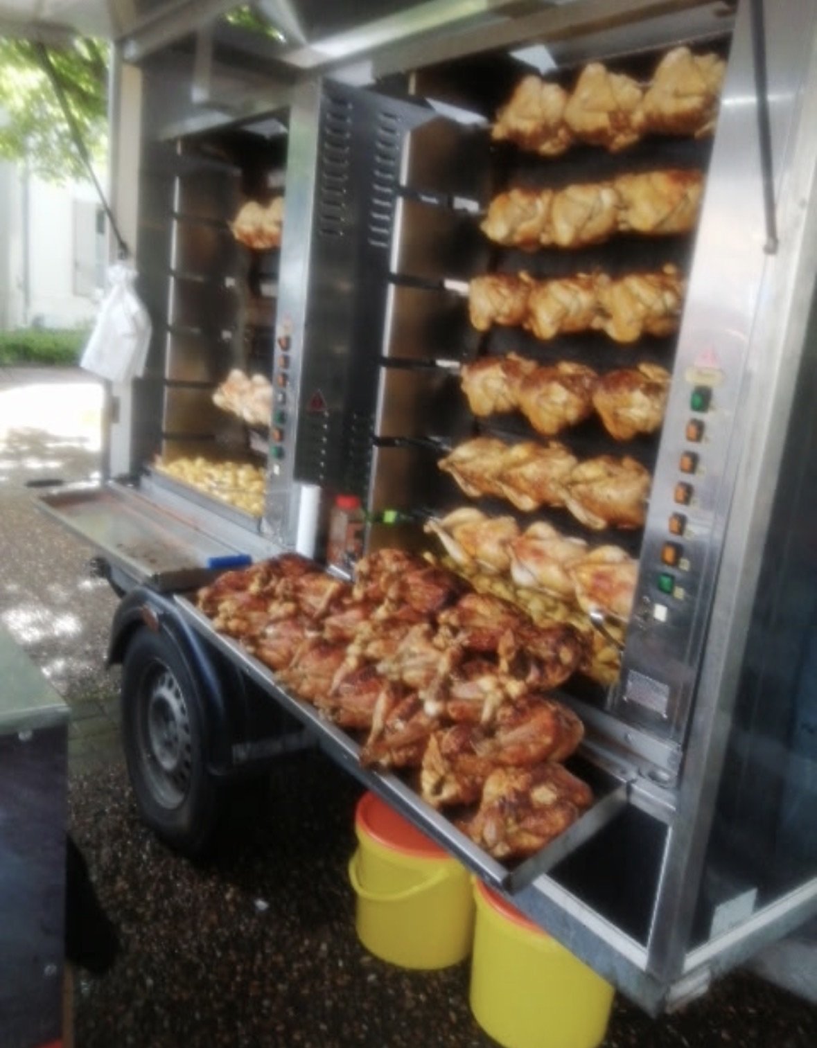 Poulets à la broche